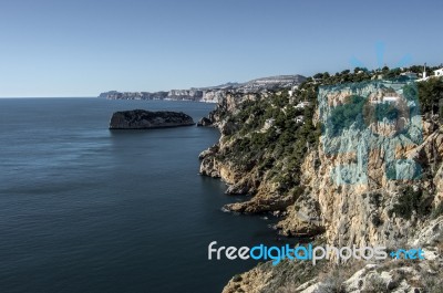 Cliffs On The Coast Of Alicante Stock Photo