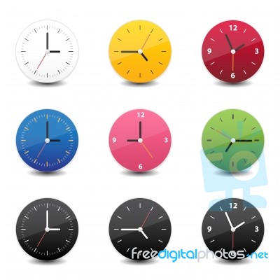 Clock Icon Color Stock Image