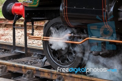 Close-up Front Wheel Sir Archibald Sinclair Locomotive Stock Photo