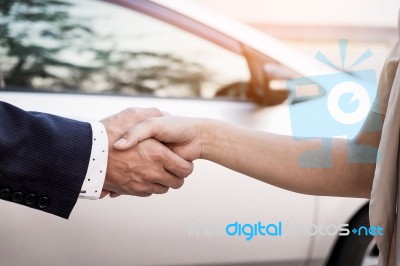 Close-up Image Of A Firm Handshake After A Successful Deal Of Bu… Stock Photo