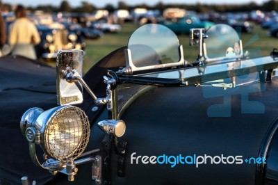 Close-up Of A Vintage Bentley Parked At Goodwood Stock Photo