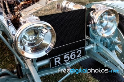 Close-up Of  A Vintage Rolls Royce Stock Photo
