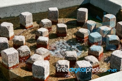 Close-up Of A Water Feature In Vancouver Stock Photo