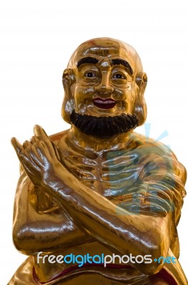 Close Up Of Chinese Golden Monk Stock Photo
