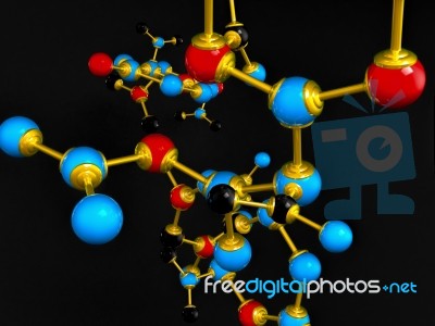 Close Up Of Molecular Structure Stock Image