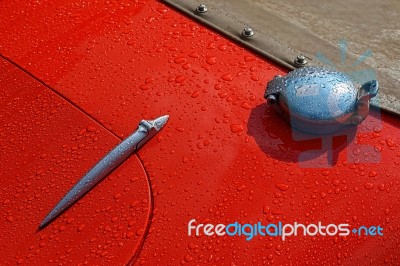 Close-up Of Part Of A Vintage Sports Car Stock Photo