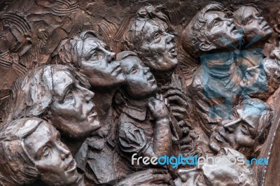 Close-up Of Part Of Battle Of Britain War Memorial Stock Photo