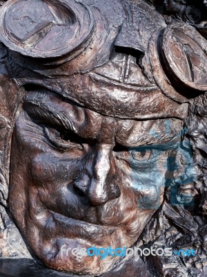 Close-up Of Part Of The Battle Of Britain Monument Stock Photo