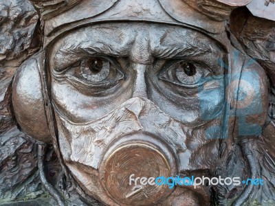 Close-up Of Part Of The Battle Of Britain Monument Stock Photo