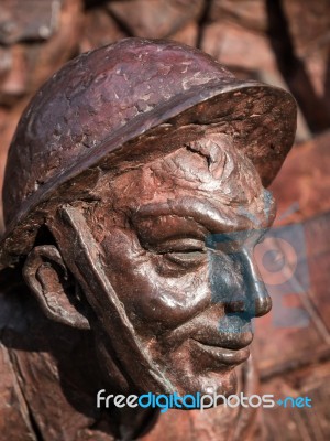 Close-up Of Part Of The Battle Of Britain Monument In London Stock Photo