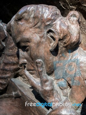 Close-up Of Part Of The Battle Of Britain War Memorial Stock Photo