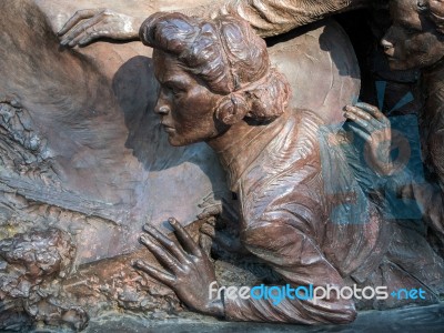 Close-up Of Part Of The Battle Of Britain War Memorial Stock Photo