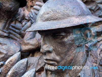 Close-up Of Part Of The Battle Of Britain War Memorial Stock Photo