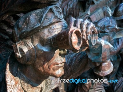 Close-up Of Part Of The Battle Of Britain War Memorial Stock Photo