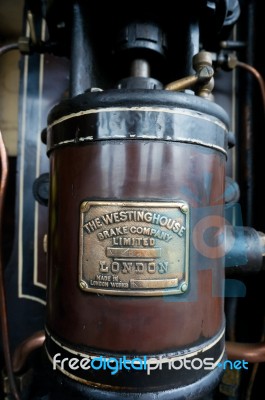 Close-up Of Part Of The Braking System Of An Old Steam Train Stock Photo