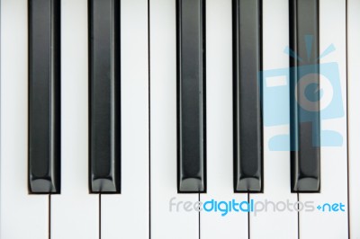 Close-up Of Piano Keyboard Centred On Ab With Plenty Of White Sp… Stock Photo