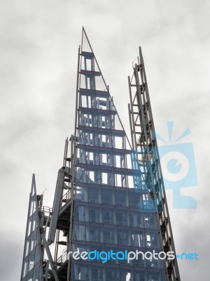 Close-up Of The Top Of The Shard Stock Photo