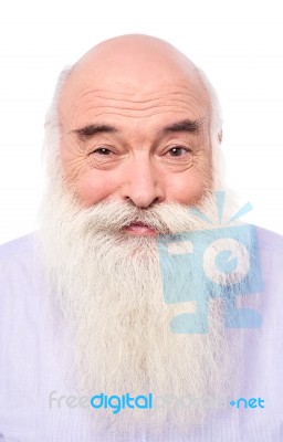 Close Up Portrait Of An Senior Man Stock Photo