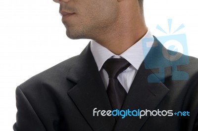 Close Up Pose Of Businessman Tie Stock Photo