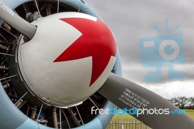 Close-up Propeller Of An Old Russian Plane Stock Photo