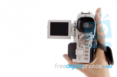 Close Up View Of Handy Cam Stock Photo