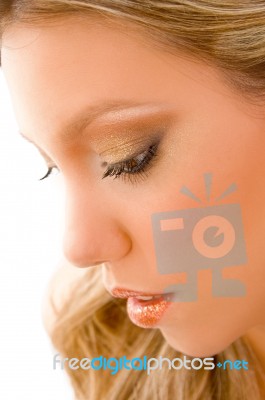 Close View Of Young Beautiful Female Stock Photo