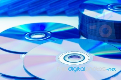 Closeup Compact Discs (cd/dvd) Stock Photo