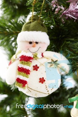 Closeup Of Christmas-tree Decorations Stock Photo Closeup Of Christmas-tree Decorations Stock Photo