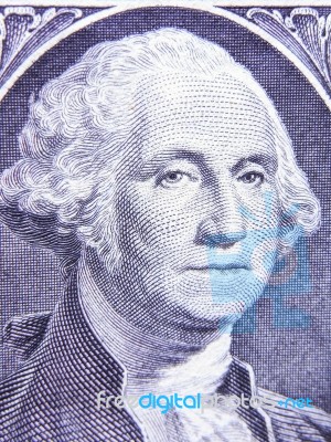 Closeup Of Detail On The Us $1 Dollar Stock Photo