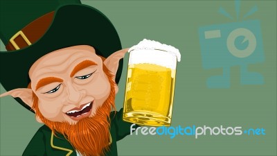 Closeup Of Leprechaun Stock Image