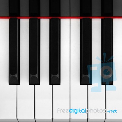 Closeup Of Piano Key Stock Photo