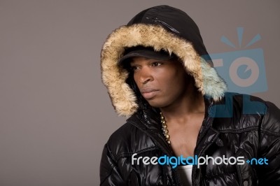 Closeup Portrait Of Young Handsome African Stock Photo