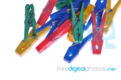 Clothes Pegs Stock Photo