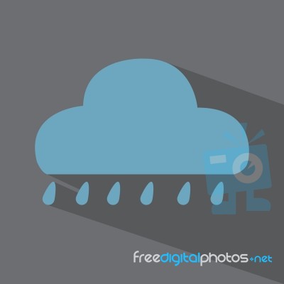 Cloud And Rain  Icon Stock Image