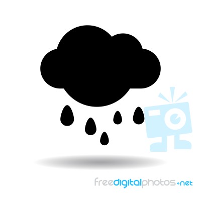 Cloud And Rain Icon  Illustration Eps10 On White Background Stock Image