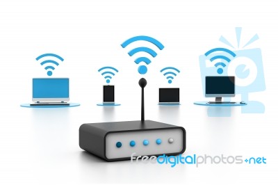 Cloud Computing Devices Stock Image