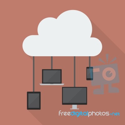 Cloud Computing Network Concept Stock Image