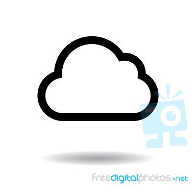 Cloud Icon  Illustration Eps10 On White Background Stock Image
