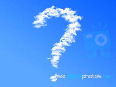 Cloud Question Mark Stock Image