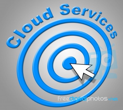 Cloud Services Represents Network Server And Advice Stock Image