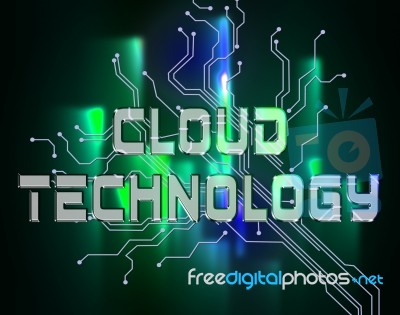 Cloud Technology Means Online Electronics And Web Stock Image