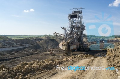 Coal Mining Machine - Mine Excavator Stock Photo