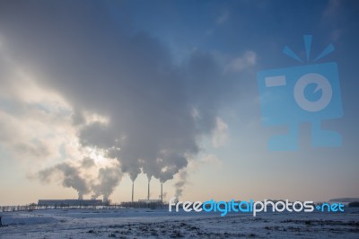 Coal Power Plant Stock Photo