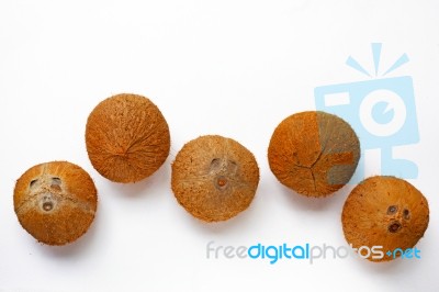 Coconuts Isolated On The White Background Stock Photo