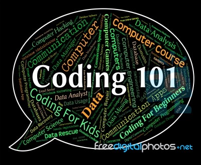 Coding Word Means Introduction Intro And Guide Stock Image