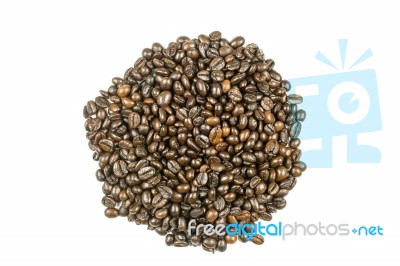 Coffee Beans Isolated On White Stock Photo