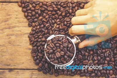 Coffee Beans Roasted Stock Photo