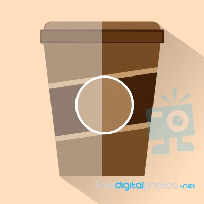 Coffee Cup Flat Design -  Graphic Illustration Stock Image