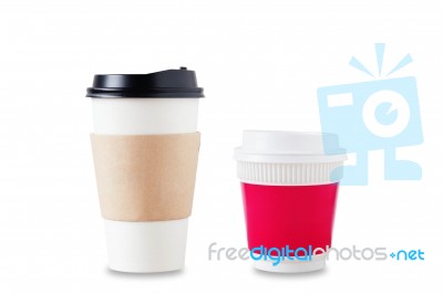 Coffee Cup On White Background Stock Photo