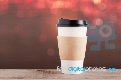 Coffee Cup With Colorful Background Stock Photo